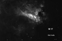 M 17 w filtrze H alfa (wiato czerwone)