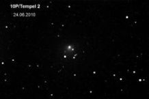 Kometa 10/P Tempel 2 24.06 w wersji czarnobiaej