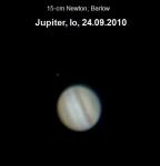 Jowisz z Io - zdjcie z teleskopu 15-cm