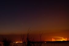Kometa Panstarrs nad hutą 20 marca 2013