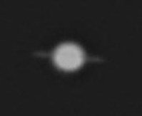 Saturn w tym samy teleskopie z soczewką Barlowa